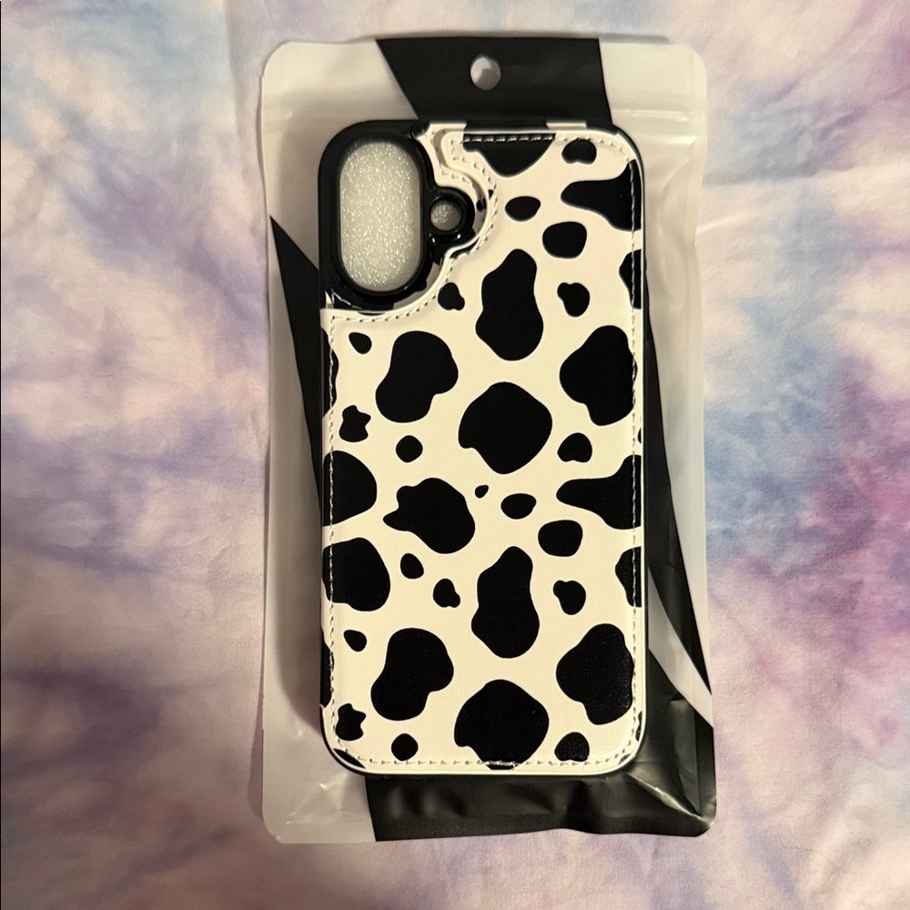 Cow Print Black & White Phone Wallet Case